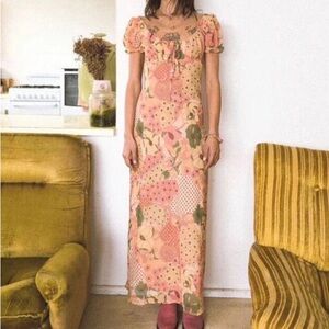 VRG GIRL Break the Spell Bias Cut Midi dress